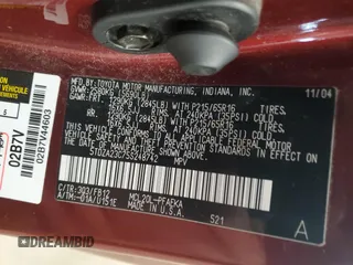2005 Toyota Sienna CE with VIN 5TDZA23C75S248742, listed as a Copart auction lot 54779615 with 52,865 mi miles and Salvage Title. Bid and sale history available at DreamBid. Image 14.