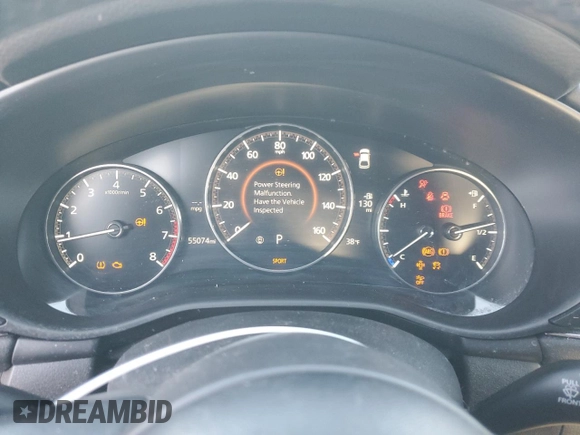 2020 Mazda 3 Preferred with VIN JM1BPBMM2L1169805, listed as a Copart auction lot 81674524 with 55,074 mi miles and Salvage title. Bid and sale history available at DreamBid. Image 9.
