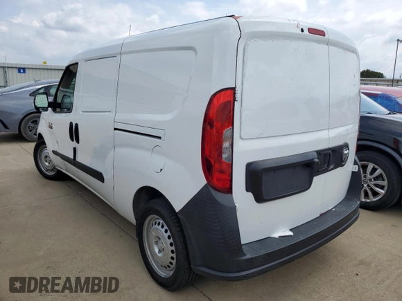 2021 Ram ProMaster City Cargo Tradesman with VIN ZFBHRFAB7M6T72727, listed as a Copart auction lot 66628784 with 57,722 mi miles and Clean Title. Bid and sale history available at DreamBid. Image 2.