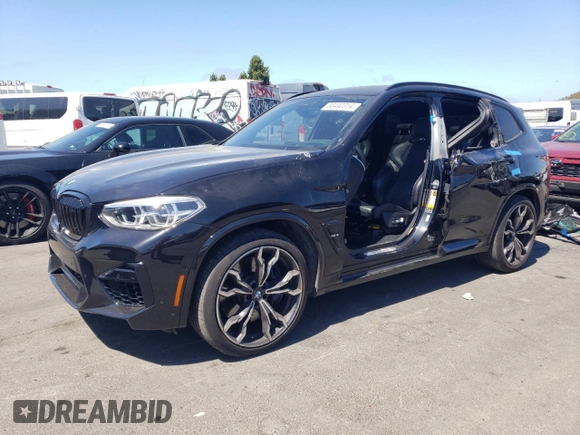 2020 BMW X3 M Competition with VIN 5YMTS0C00LLT10341, listed as a Copart auction lot 66440314 with 34,357 mi miles and Salvage Title. Bid and sale history available at carsss.com. Image 1.