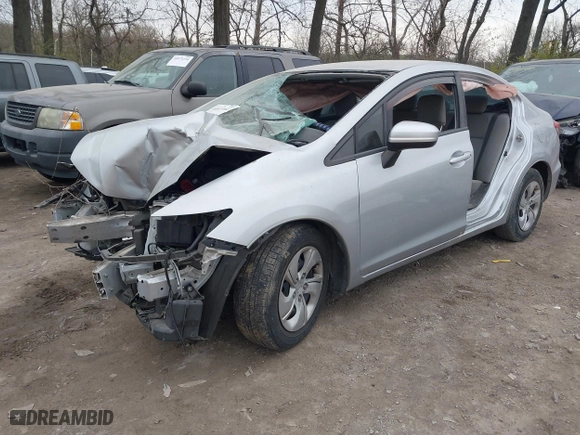 2014 Honda Civic Sedan LX with VIN 19XFB2F55EE210725, listed as a IAAI auction lot 40973483 with 47,366 mi miles. Bid and sale history available at carsss.com. Image 18.