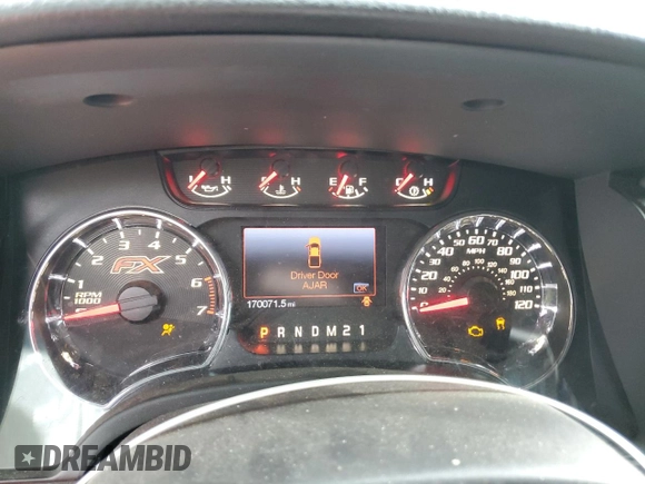 2014 Ford F-150 XL with VIN 1FTFW1EF7EFA05843, listed as a Copart auction lot 60824685 with 170,071 mi miles and Salvage title. Bid and sale history available at DreamBid. Image 9.