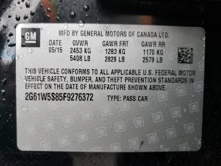 2015 Cadillac XTS Platinum with VIN 2G61W5S85F9276372, listed as a Copart auction lot 45168085 with 120,687 mi miles and Salvage Title. Bid and sale history available at carsss.com. Image 12.