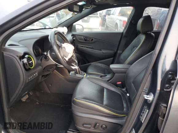 2018 Hyundai Kona Ultimate with VIN KM8K53A59JU073184, listed as a Copart auction lot 45223945 with 124,688 mi miles and Salvage Title. Bid and sale history available at carsss.com. Image 7.