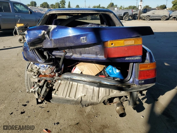 1990 Honda Accord LX with VIN JHMCB765XLC127200, listed as a Copart auction lot 80770574 with 142628 miles and Salvage Title. Bid and sale history available at carsss.com. Image 6.