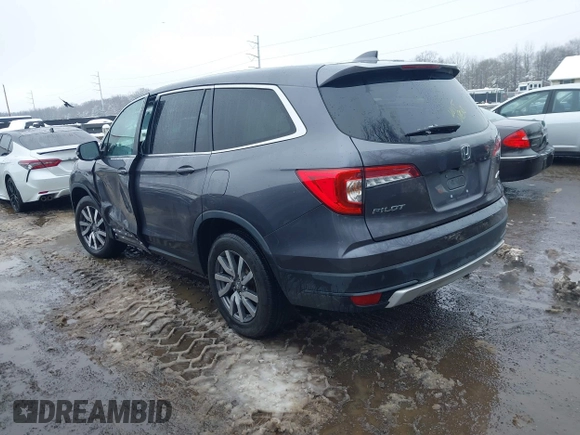 2021 Honda Pilot EX-L with VIN 5FNYF6H58MB102254, listed as a IAAI auction lot 41523287 with 27,029 mi miles. Bid and sale history available at carsss.com. Image 3.