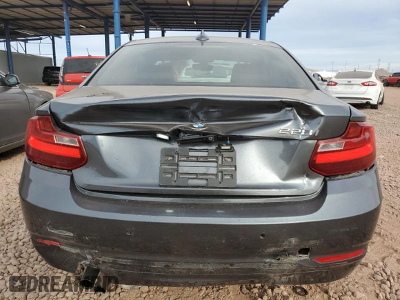 2015 BMW 2 Series 228i with VIN WBA1F5C57FV257639, listed as a Copart auction lot 86645114 with 73,094 mi miles and Salvage Title. Bid and sale history available at carsss.com. Image 6.