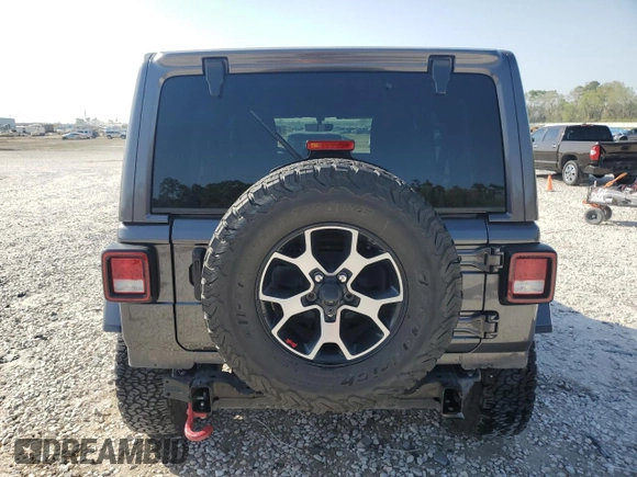 2021 Jeep Wrangler Unlimited Rubicon with VIN 1C4HJXFG6MW764208, listed as a Copart auction lot 49484545 with 47,345 mi miles and Salvage Title. Bid and sale history available at DreamBid. Image 6.