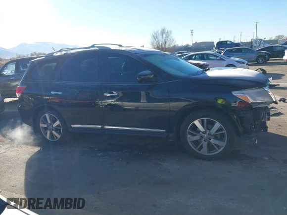 2014 Nissan Pathfinder Platinum with VIN 5N1AR2MM3EC692923, listed as a IAAI auction lot 41400968 with 202,186 mi miles and . Bid and sale history available at DreamBid. Image 13.