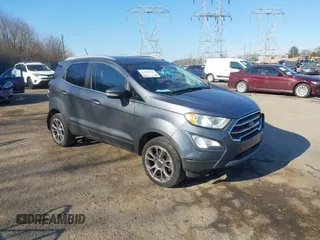 2018 Ford EcoSport Titanium z VIN MAJ6P1WL0JC172094, wystawiony jako IAAI lot #41640624 z przebiegiem 73 137 mil mil oraz . Historia ofert i sprzedaży dostępna na DreamBid. Obrazek 1.