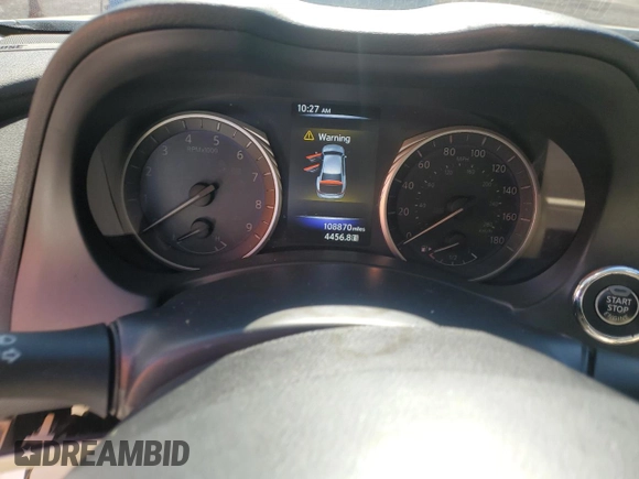 2014 Infiniti Q50 Sport with VIN JN1BV7APXEM688249, listed as a Copart auction lot 46848235 with 108,870 mi miles and Salvage Title. Bid and sale history available at DreamBid. Image 9.