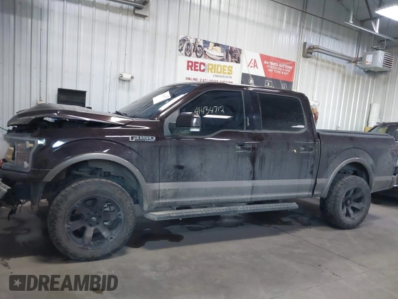 2018 Ford F-150 XL with VIN 1FTEW1EG0JKD08033, listed as a IAAI auction lot 41434712 with 110,386 mi miles. Bid and sale history available at carsss.com. Image 14.
