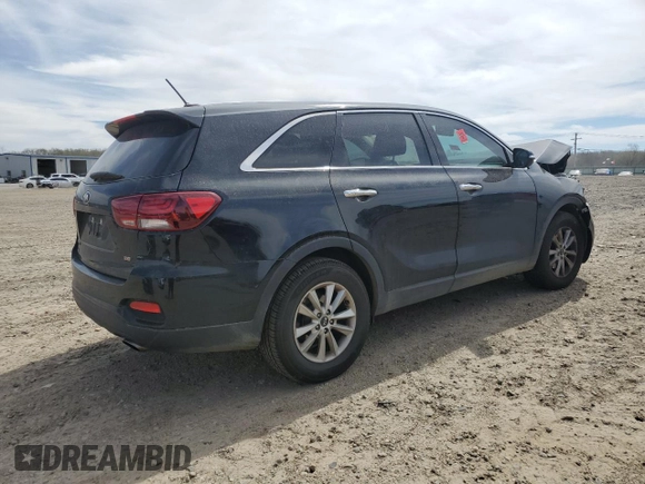2019 Kia Sorento L with VIN 5XYPG4A30KG583497, listed as a Copart auction lot 49723285 with 107,474 mi miles and Salvage Title. Bid and sale history available at DreamBid. Image 3.