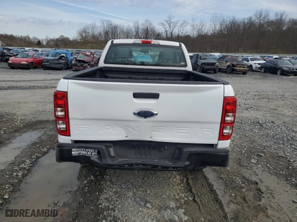 2022 Ford Ranger XL with VIN 1FTER1FH5NLD47814, listed as a Copart auction lot 80642984 with 36,745 mi miles and Salvage Title. Bid and sale history available at carsss.com. Image 6.