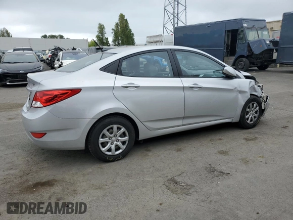 2014 Hyundai Accent GLS with VIN KMHCT4AE8EU643620, listed as a Copart auction lot 53852525 with 90,279 mi miles and Salvage Title. Bid and sale history available at carsss.com. Image 3.