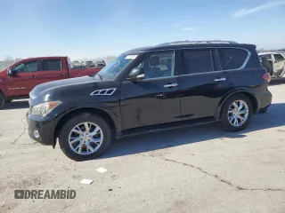 2012 Infiniti QX56 8-passenger with VIN JN8AZ2ND6C9715936, listed as a Copart auction lot 42973845 with 182,304 mi miles and Salvage Title. Bid and sale history available at carsss.com. Image 1.