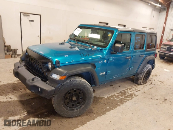 2019 Jeep Wrangler Unlimited Sport Altitude with VIN 1C4HJXDG0KW617379, listed as a IAAI auction lot 42005517 with 91,296 mi miles and . Bid and sale history available at DreamBid. Image 17.