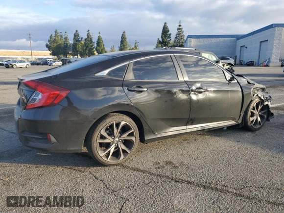 2021 Honda Civic Sport with VIN 2HGFC2F81MH537604, listed as a Copart auction lot 50771195 with 84,500 mi miles and Salvage Title. Bid and sale history available at DreamBid. Image 3.
