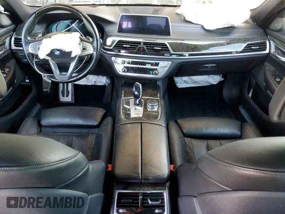 2016 BMW 7 Series 740i with VIN WBA7E2C55GG547282, listed as a Copart auction lot 57740095 with Not provided miles and Salvage title. Bid and sale history available at DreamBid. Image 8.
