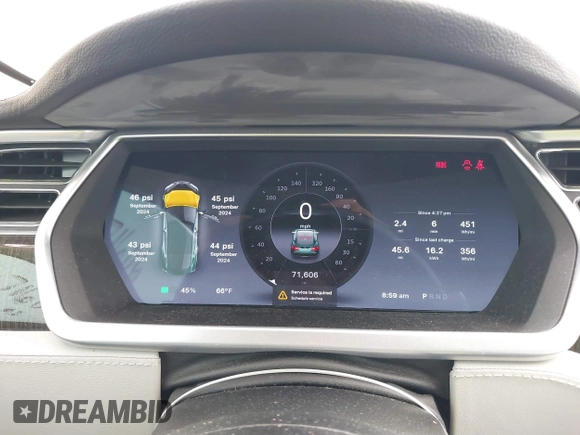 2013 Tesla Model S z VIN 5YJSA1DN2DFP07738, wystawiony jako IAAI lot #42433771 z przebiegiem 71 606 mil mil oraz . Historia ofert i sprzedaży dostępna na DreamBid. Obrazek 7.