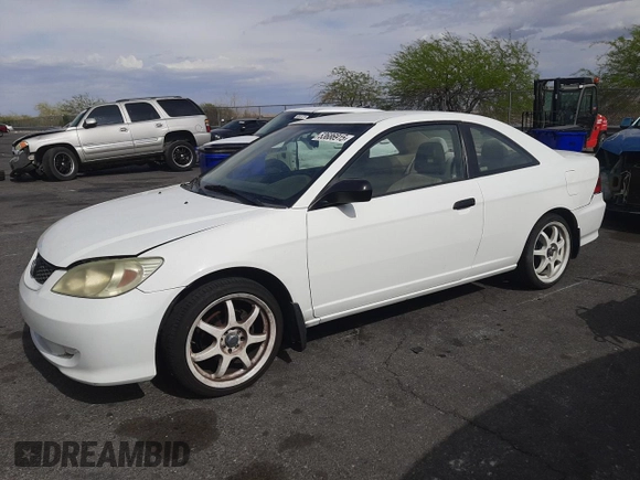 2005 Honda Civic VP SSRS z VIN 1HGEM22305L039210, wystawiony jako Copart lot #53686915 z przebiegiem 165 252 mil mil oraz Szkoda całkowita • Salvage title. Historia ofert i sprzedaży dostępna na DreamBid. Obrazek 1.