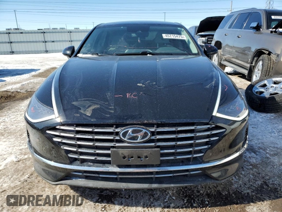 2023 Hyundai Sonata Hybrid Blue with VIN KMHL24JJ0PA060415, listed as a Copart auction lot 45715475 with 91,222 mi miles and Salvage Title. Bid and sale history available at carsss.com. Image 5.