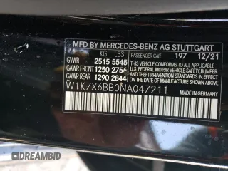 2022 Mercedes-Benz AMG GT 53 z VIN W1K7X6BB0NA047211, wystawiony jako Copart lot #68858174 z przebiegiem 7 868 mil mil oraz Nie do naprawy • Non repairable. Historia ofert i sprzedaży dostępna na DreamBid. Obrazek 13.
