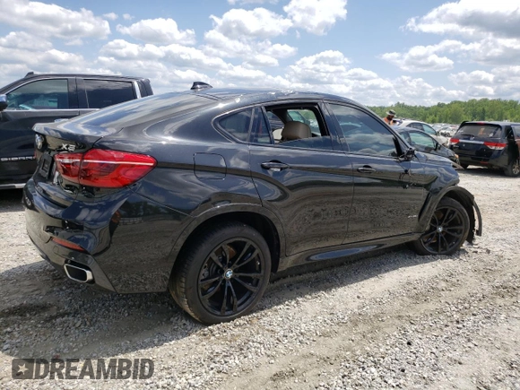 2017 BMW X6 xDrive35i with VIN 5UXKU2C36H0U30107, listed as a Copart auction lot 52102753 with 30,768 mi miles. Bid and sale history available at carsss.com. Image 3.