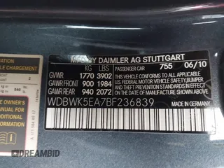 2011 Mercedes-Benz SLK 300 z VIN WDBWK5EA7BF236839, wystawiony jako IAAI lot #41739236 z przebiegiem 93 326 mil mil oraz . Historia ofert i sprzedaży dostępna na DreamBid. Obrazek 9.