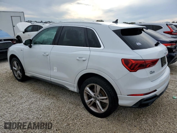 2019 Audi Q3 S line Premium with VIN WA1DECF32K1086585, listed as a Copart auction lot 77803064 with 67,991 mi miles and Non repairable. Bid and sale history available at DreamBid. Image 2.
