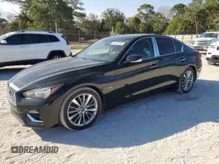 2018 Infiniti Q50 Sport with VIN JN1EV7AP4JM350319, listed as a Copart auction lot 43225935 with 97,332 mi miles and Salvage Title. Bid and sale history available at carsss.com. Image 1.