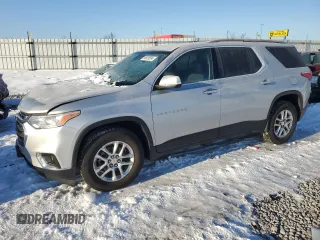 2021 Chevrolet Traverse LT Cloth z VIN 1GNEVGKW4MJ240984, wystawiony jako Copart lot #86939594 z przebiegiem 74 543 mil mil oraz Szkoda całkowita • Salvage title. Historia ofert i sprzedaży dostępna na DreamBid. Obrazek 1.