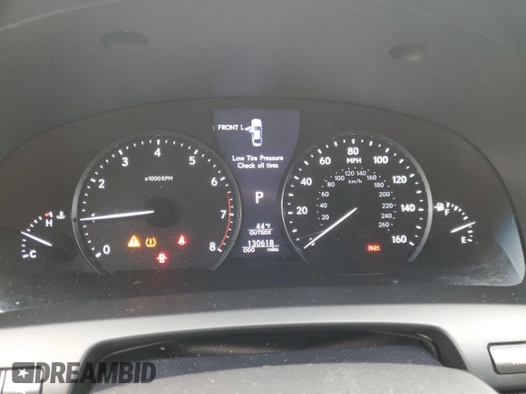 2014 Lexus LS 460 L with VIN JTHDL5EF9E5006987, listed as a Copart auction lot 44515875 with 130,618 mi miles and Salvage title. Bid and sale history available at DreamBid. Image 9.