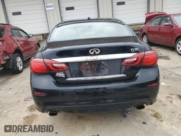 2017 Infiniti Q70 3.7 with VIN JN1BY1AP9HM740558, listed as a Copart auction lot 45380705 with 143,810 mi miles and Salvage title. Bid and sale history available at DreamBid. Image 6.