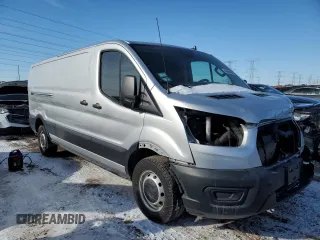 2021 Ford Transit Cargo with VIN 1FTYE1Y82MKA07059, listed as a Copart auction lot 44804965 with 43,980 mi miles and Salvage Title. Bid and sale history available at carsss.com. Image 4.