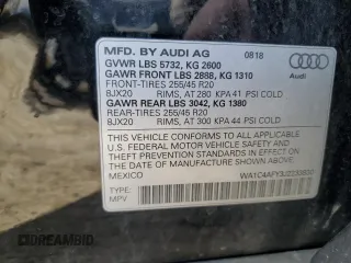 2018 Audi SQ5 Prestige with VIN WA1C4AFY3J2233830, listed as a Copart auction lot 46489625 with 68,752 mi miles and Clean Title. Bid and sale history available at DreamBid. Image 13.