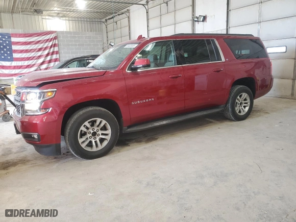 2015 Chevrolet Suburban LT with VIN 1GNSKJKC7FR660497, listed as a Copart auction lot 50402855 with 166,822 mi miles and Salvage Title. Bid and sale history available at carsss.com. Image 1.