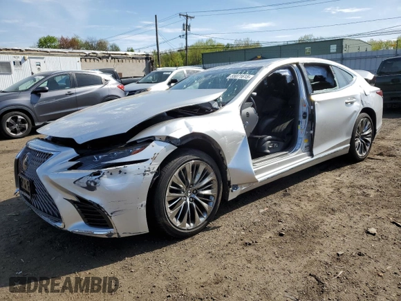 2019 Lexus LS 500 z VIN JTHC51FF3K5005648, wystawiony jako Copart lot #55071615 z przebiegiem 49 679 mil mil oraz Szkoda całkowita • Salvage title. Historia ofert i sprzedaży dostępna na DreamBid. Obrazek 1.