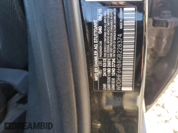 2016 Mercedes-Benz E 400 with VIN WDDHF6HB8GB228374, listed as a Copart auction lot 84564584 with 190,323 mi miles and Salvage Title. Bid and sale history available at DreamBid. Image 14.