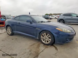 2008 Hyundai Tiburon GS with VIN KMHHM66D98U283776, listed as a Copart auction lot 51109895 with 125,095 mi miles and Salvage Title. Bid and sale history available at carsss.com. Image 4.