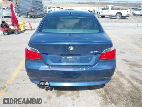 2005 BMW 5 Series 545i with VIN WBANB33535B116620, listed as a IAAI auction lot 41884829 with 144,395 mi miles and . Bid and sale history available at carsss.com. Image 17.