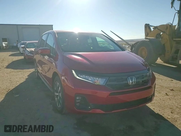 2025 Honda Odyssey EX-L with VIN 5FNRL6H61SB017789, listed as a Copart auction lot 84016174 with 262 mi miles and Salvage Title. Bid and sale history available at carsss.com. Image 14.