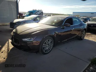 2017 Maserati Ghibli S Q4 with VIN ZAM57RTA5H1213280, listed as a Copart auction lot 46416625 with 44,106 mi miles and Salvage Title. Bid and sale history available at carsss.com. Image 1.