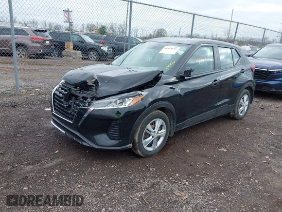 2022 Nissan Kicks S with VIN 3N1CP5BV0NL482271, listed as a IAAI auction lot 41918879 with 105,618 mi miles. Bid and sale history available at carsss.com. Image 17.