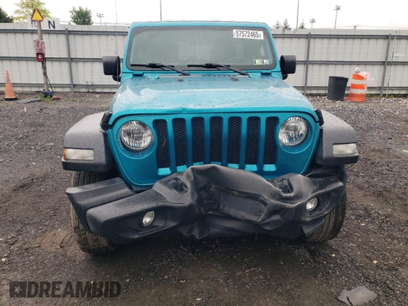 2020 Jeep Wrangler Unlimited Sport S z VIN 1C4HJXDG8LW163366, wystawiony jako Copart lot #57572465 z przebiegiem 57 672 mil mil oraz Szkoda całkowita • Salvage title. Historia ofert i sprzedaży dostępna na DreamBid. Obrazek 5.