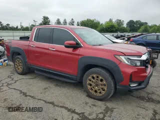 2021 Honda Ridgeline RTL-E with VIN 5FPYK3F73MB017991, listed as a Copart auction lot 61307225 with 33,308 mi miles and Salvage title. Bid and sale history available at DreamBid. Image 4.