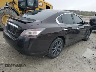 2014 Nissan Maxima S with VIN 1N4AA5AP9EC912549, listed as a Copart auction lot 51716345 with 197,646 mi miles and Salvage Title. Bid and sale history available at DreamBid. Image 3.