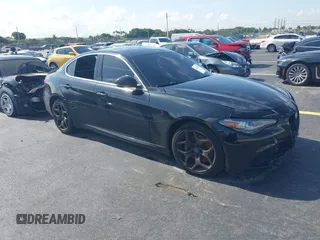 2019 Alfa Romeo Giulia Sport with VIN ZARFANAN8K7620383, listed as a IAAI auction lot 42659600 with 80,386 mi miles and . Bid and sale history available at DreamBid. Image 1.