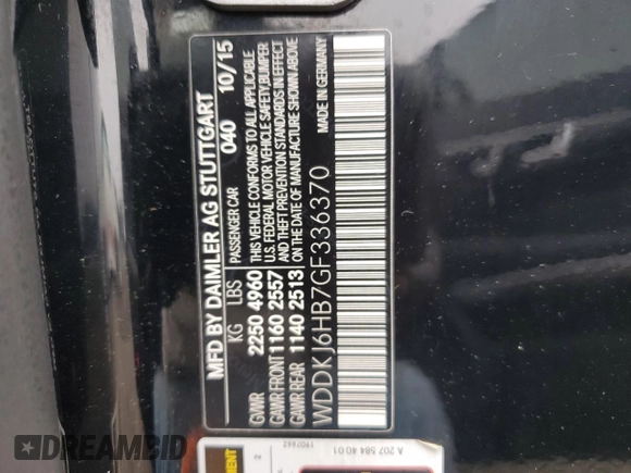2016 Mercedes-Benz E-Class E 400 with VIN WDDKJ6HB7GF336370, listed as a Copart auction lot 83963274 with 100,196 mi miles and Salvage Title. Bid and sale history available at carsss.com. Image 14.