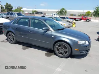 2007 Audi A4 2.0T with VIN WAUDF78E07A157361, listed as a IAAI auction lot 42116865 with 119,613 mi miles. Bid and sale history available at carsss.com. Image 1.